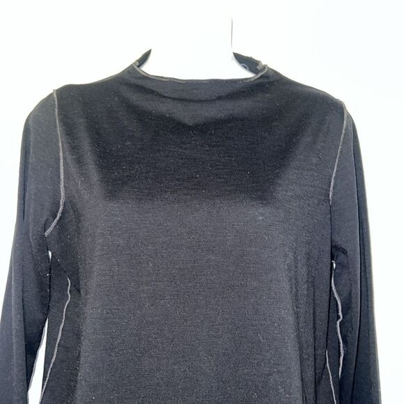 LOGO LAYERS by LORI GOLDSTEIN Black Corine Long Sleeve T Shirt-M - Picture 2 of 9